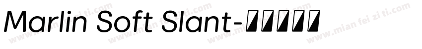 Marlin Soft Slant字体转换